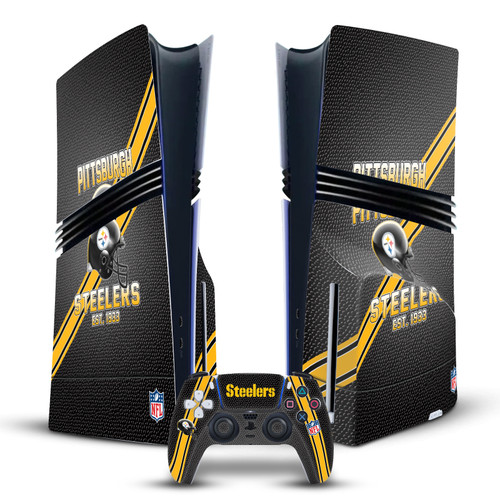 NFL Team 2 Pittsburgh Steelers Vinyl Sticker Skin Decal Cover for Sony PS5 Pro Disc Edition Bundle