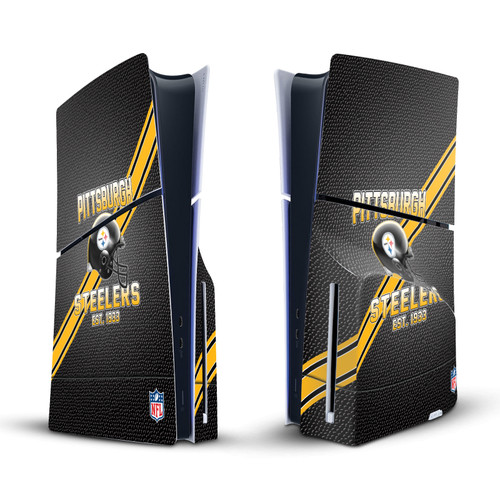 NFL Team 2 Pittsburgh Steelers Vinyl Sticker Skin Decal Cover for Sony PS5 Slim Disc Edition Console