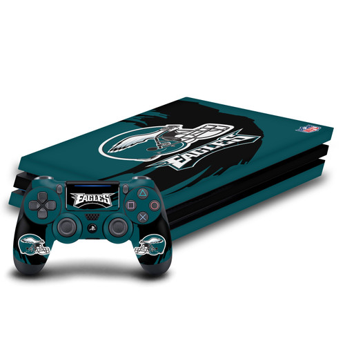 NFL Philadelphia Eagles Sweep Stroke Vinyl Sticker Skin Decal Cover for Sony PS4 Pro Bundle