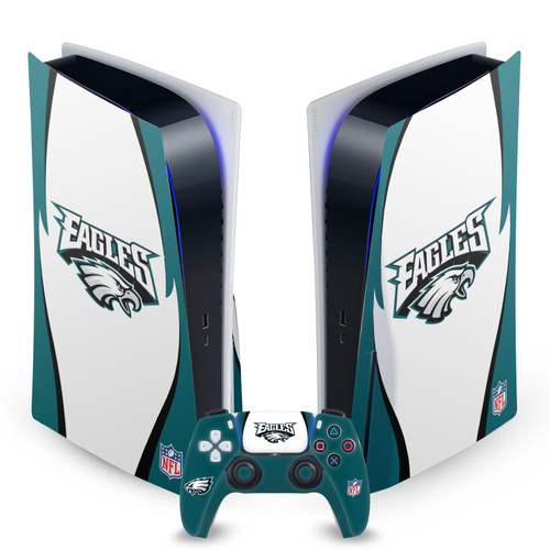 NFL Philadelphia Eagles Side Details Vinyl Sticker Skin Decal Cover for Sony PS5 Disc Edition Bundle