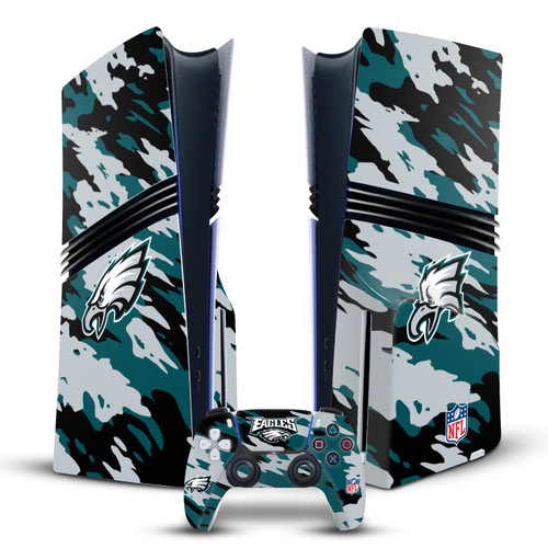NFL Philadelphia Eagles Camou Vinyl Sticker Skin Decal Cover for Sony PS5 Pro Disc Edition Bundle