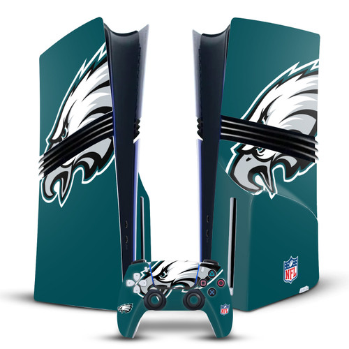 NFL Philadelphia Eagles Oversize Vinyl Sticker Skin Decal Cover for Sony PS5 Pro Disc Edition Bundle