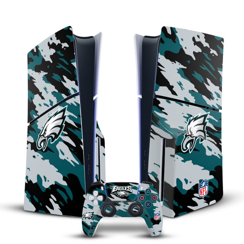 NFL Philadelphia Eagles Camou Vinyl Sticker Skin Decal Cover for Sony PS5 Slim Disc Edition Bundle