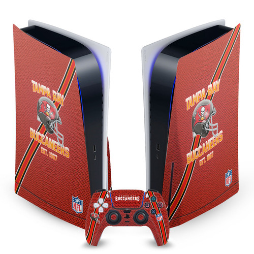 NFL Team 2 Tampa Bay Buccaneers Vinyl Sticker Skin Decal Cover for Sony PS5 Disc Edition Bundle
