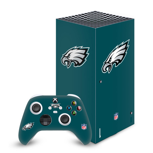 NFL Philadelphia Eagles Plain Vinyl Sticker Skin Decal Cover for Microsoft Series X Console & Controller