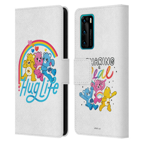 Care Bears Graphics Group Hug Life Leather Book Wallet Case Cover For Huawei P40 5G