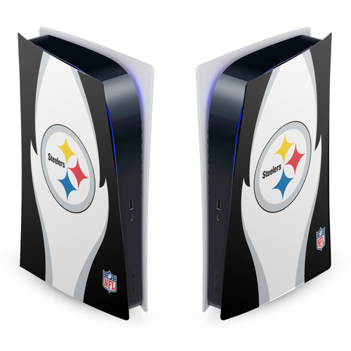 NFL Pittsburgh Steelers Side Details Vinyl Sticker Skin Decal Cover for Sony PS5 Digital Edition Console