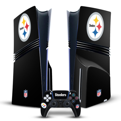 NFL Pittsburgh Steelers Plain Vinyl Sticker Skin Decal Cover for Sony PS5 Pro Disc Edition Bundle