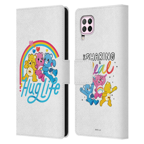 Care Bears Graphics Group Hug Life Leather Book Wallet Case Cover For Huawei Nova 6 SE / P40 Lite