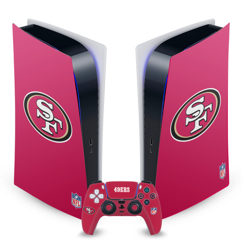 NFL San Francisco 49ers Plain Vinyl Sticker Skin Decal Cover for Sony PS5 Digital Edition Bundle