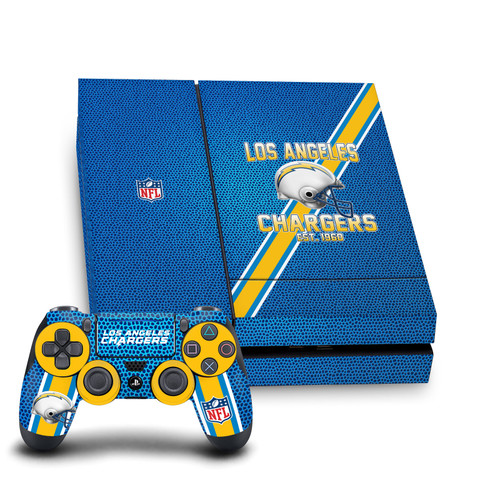 NFL Team 2 Los Angeles Chargers Vinyl Sticker Skin Decal Cover for Sony PS4 Console & Controller