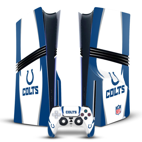 NFL Indianapolis Colts Side Details Vinyl Sticker Skin Decal Cover for Sony PS5 Pro Disc Edition Bundle