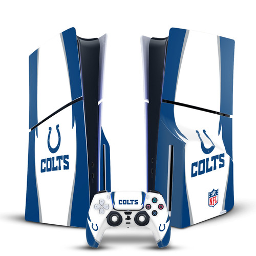 NFL Indianapolis Colts Side Details Vinyl Sticker Skin Decal Cover for Sony PS5 Slim Disc Edition Bundle