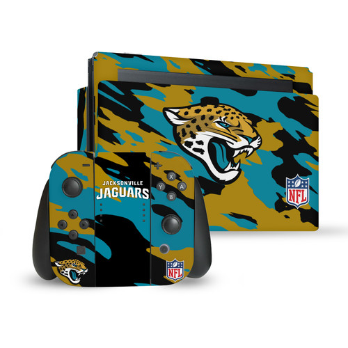 NFL Jacksonville Jaguars Camou Vinyl Sticker Skin Decal Cover for Nintendo Switch Bundle