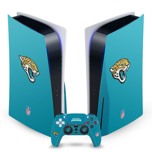 NFL Jacksonville Jaguars Plain Vinyl Sticker Skin Decal Cover for Sony PS5 Disc Edition Bundle