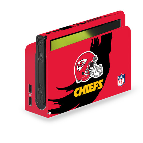 NFL Kansas City Chiefs Sweep Stroke Vinyl Sticker Skin Decal Cover for Nintendo Switch OLED Bundle