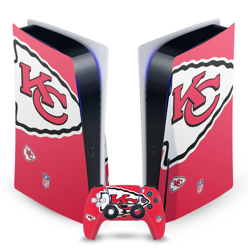 NFL Kansas City Chiefs Oversize Vinyl Sticker Skin Decal Cover for Sony PS5 Disc Edition Bundle