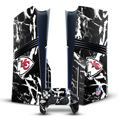 NFL Kansas City Chiefs Marble Vinyl Sticker Skin Decal Cover for Sony PS5 Pro Disc Edition Bundle