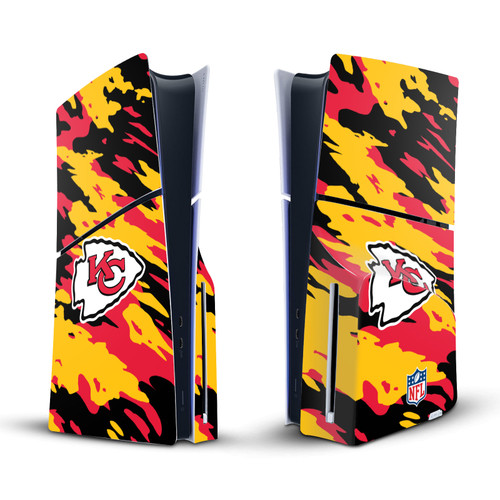 NFL Kansas City Chiefs Camou Vinyl Sticker Skin Decal Cover for Sony PS5 Slim Disc Edition Console