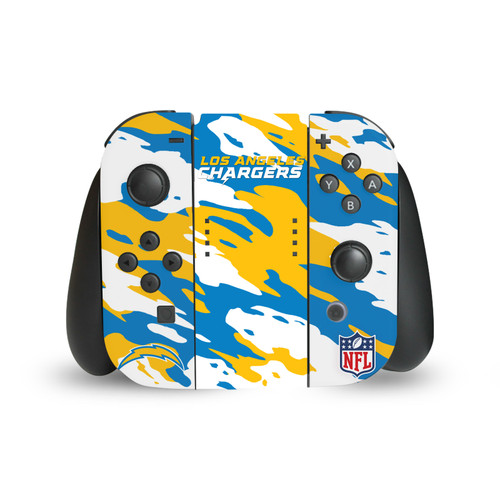 NFL Los Angeles Chargers Camou Vinyl Sticker Skin Decal Cover for Nintendo Switch Joy Controller