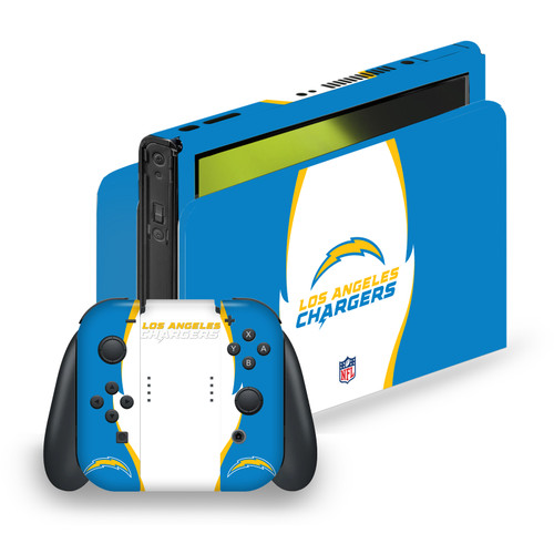 NFL Los Angeles Chargers Side Details Vinyl Sticker Skin Decal Cover for Nintendo Switch OLED Bundle