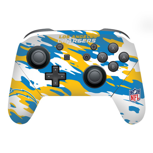 NFL Los Angeles Chargers Camou Vinyl Sticker Skin Decal Cover for Nintendo Switch Pro Controller