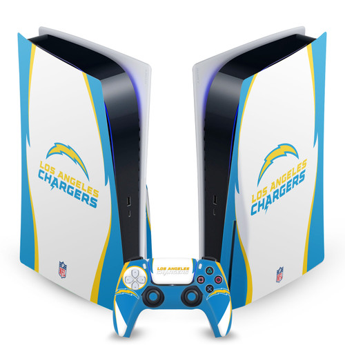 NFL Los Angeles Chargers Side Details Vinyl Sticker Skin Decal Cover for Sony PS5 Disc Edition Bundle