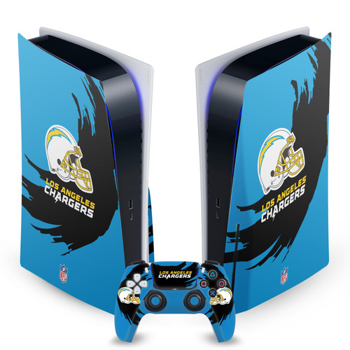 NFL Los Angeles Chargers Sweep Stroke Vinyl Sticker Skin Decal Cover for Sony PS5 Disc Edition Bundle
