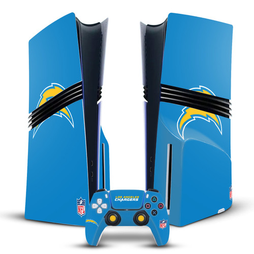 NFL Los Angeles Chargers Plain Vinyl Sticker Skin Decal Cover for Sony PS5 Pro Disc Edition Bundle