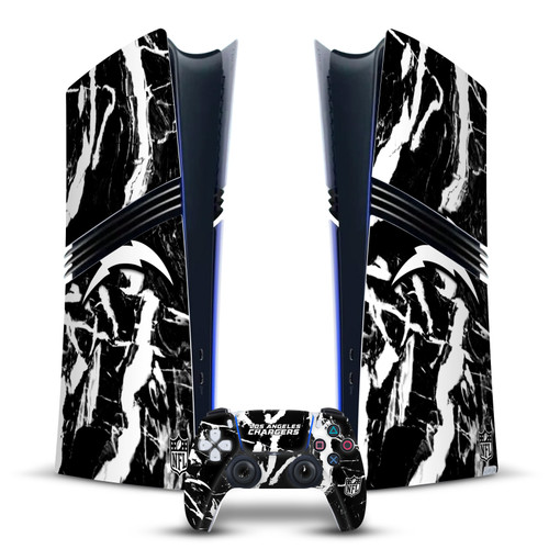 NFL Los Angeles Chargers Marble Vinyl Sticker Skin Decal Cover for Sony PS5 Pro Digital Edition Bundle