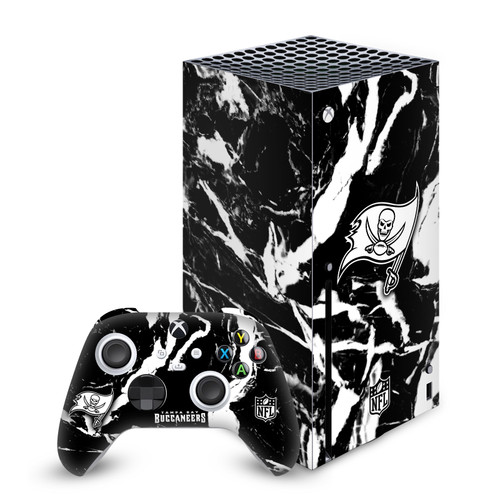 NFL Tampa Bay Buccaneers Marble Vinyl Sticker Skin Decal Cover for Microsoft Series X Console & Controller