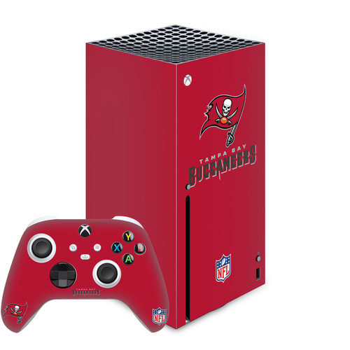 NFL Tampa Bay Buccaneers Plain Vinyl Sticker Skin Decal Cover for Microsoft Series X Console & Controller