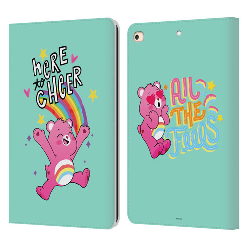 Care Bears Graphics Cheer Leather Book Wallet Case Cover For Apple iPad 9.7 2017 / iPad 9.7 2018