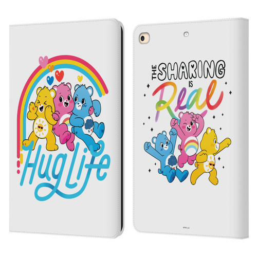 Care Bears Graphics Group Hug Life Leather Book Wallet Case Cover For Apple iPad 9.7 2017 / iPad 9.7 2018