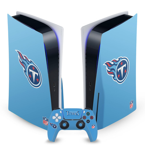 NFL Tennessee Titans Plain Vinyl Sticker Skin Decal Cover for Sony PS5 Disc Edition Bundle