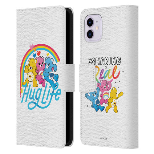 Care Bears Graphics Group Hug Life Leather Book Wallet Case Cover For Apple iPhone 11
