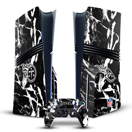 NFL Tennessee Titans Marble Vinyl Sticker Skin Decal Cover for Sony PS5 Pro Disc Edition Bundle