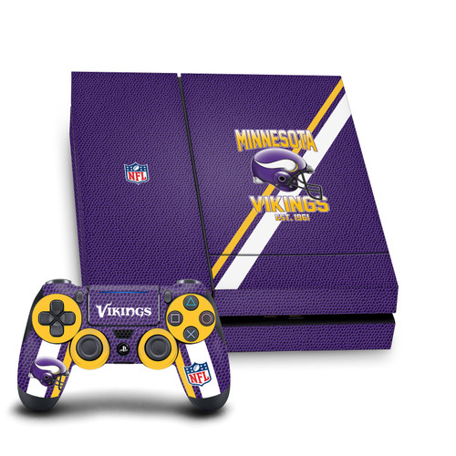 NFL Team 2 Minnesota Vikings Vinyl Sticker Skin Decal Cover for Sony PS4 Console & Controller