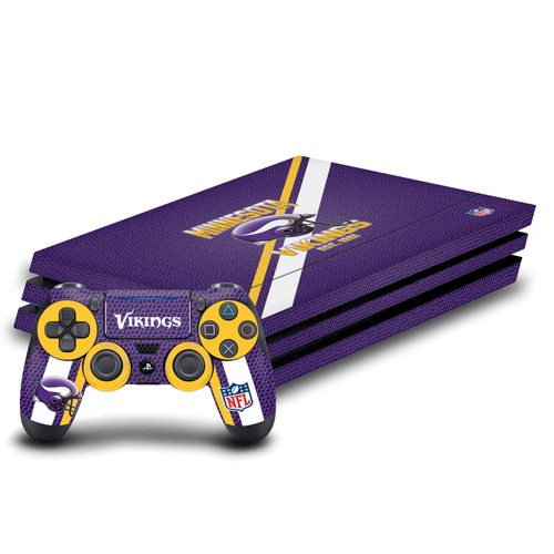 NFL Team 2 Minnesota Vikings Vinyl Sticker Skin Decal Cover for Sony PS4 Pro Bundle