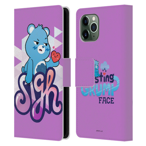 Care Bears Graphics Grumpy Leather Book Wallet Case Cover For Apple iPhone 11 Pro
