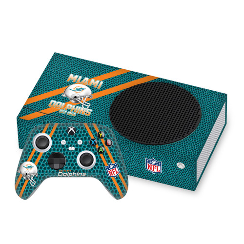 NFL Team 2 Miami Dolphins Vinyl Sticker Skin Decal Cover for Microsoft Series S Console & Controller