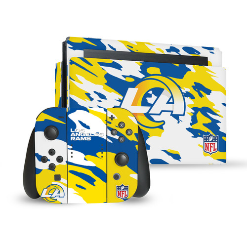 NFL Los Angeles Rams Camou Vinyl Sticker Skin Decal Cover for Nintendo Switch Bundle