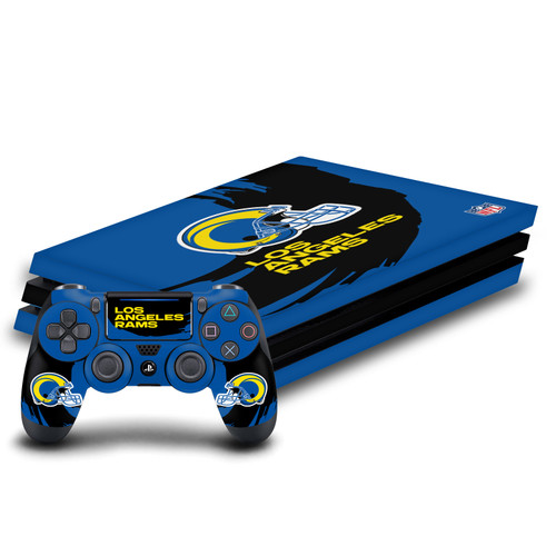 NFL Los Angeles Rams Sweep Stroke Vinyl Sticker Skin Decal Cover for Sony PS4 Pro Bundle