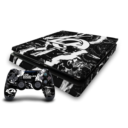 NFL Los Angeles Rams Marble Vinyl Sticker Skin Decal Cover for Sony PS4 Slim Console & Controller