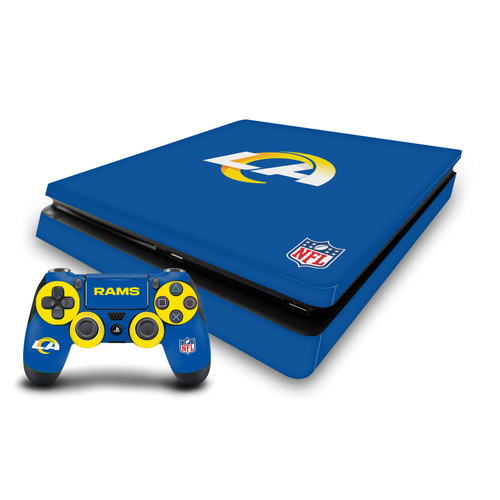 NFL Los Angeles Rams Plain Vinyl Sticker Skin Decal Cover for Sony PS4 Slim Console & Controller