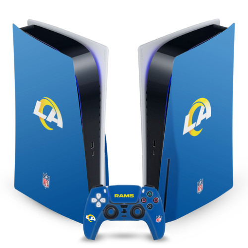 NFL Los Angeles Rams Plain Vinyl Sticker Skin Decal Cover for Sony PS5 Disc Edition Bundle
