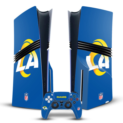 NFL Los Angeles Rams Plain Vinyl Sticker Skin Decal Cover for Sony PS5 Pro Disc Edition Bundle