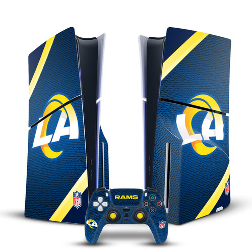 NFL Los Angeles Rams Logo Art Vinyl Sticker Skin Decal Cover for Sony PS5 Slim Disc Edition Bundle