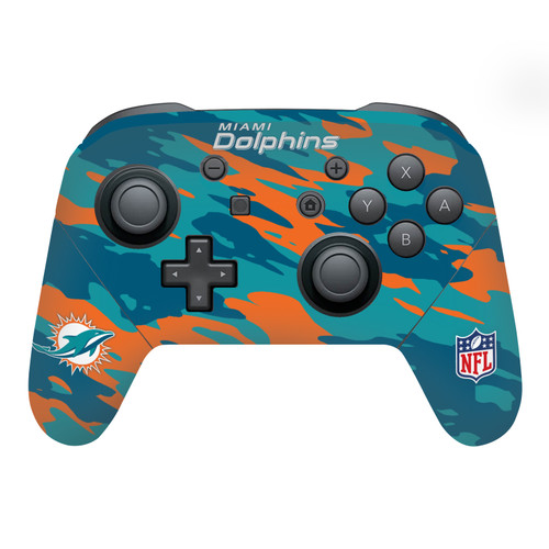 NFL Miami Dolphins Camou Vinyl Sticker Skin Decal Cover for Nintendo Switch Pro Controller