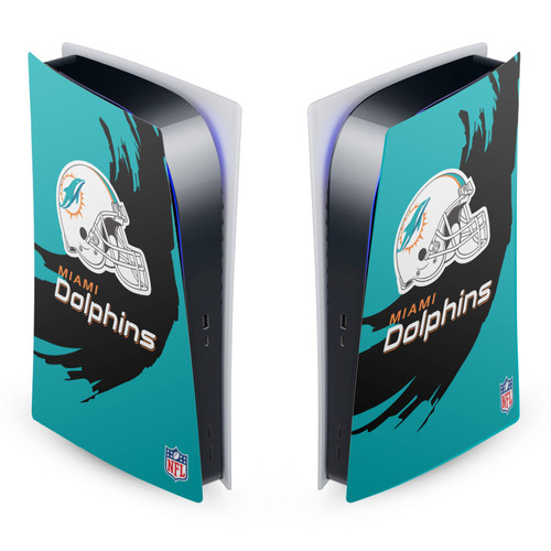 NFL Miami Dolphins Sweep Stroke Vinyl Sticker Skin Decal Cover for Sony PS5 Digital Edition Console